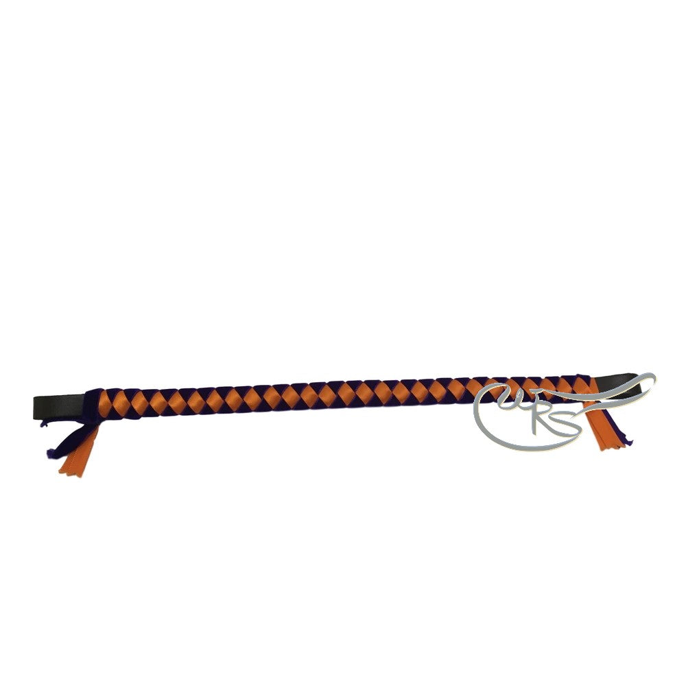 Velvet Browband, Orange/Purple