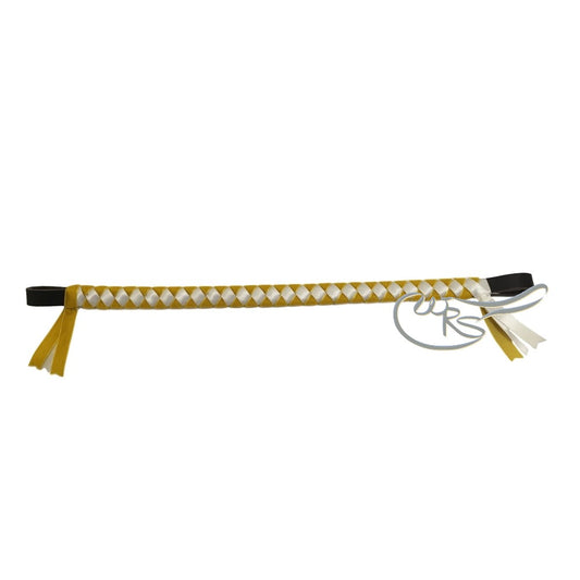 Velvet Browband, Yellow/White