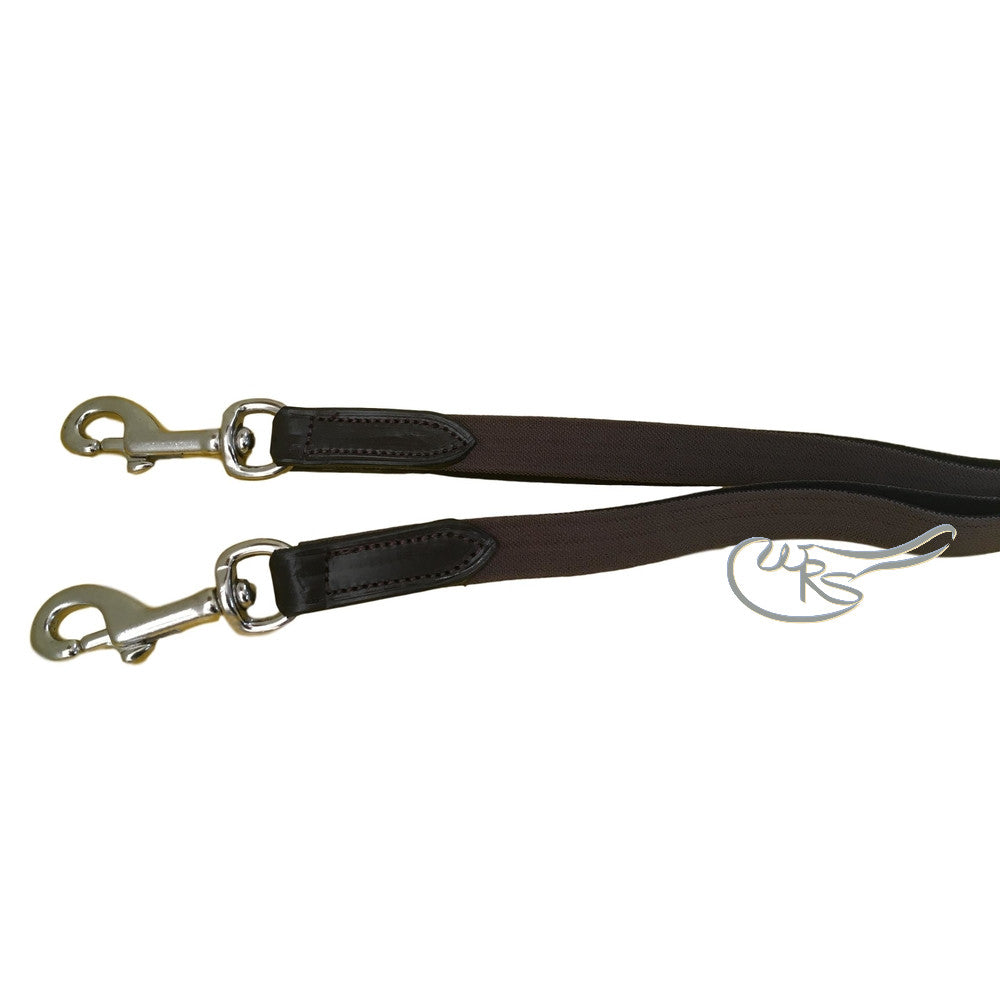 English Leather Side Reins with Elastic Inserts