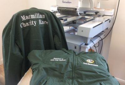 Macmillan Charity Race Embroidery