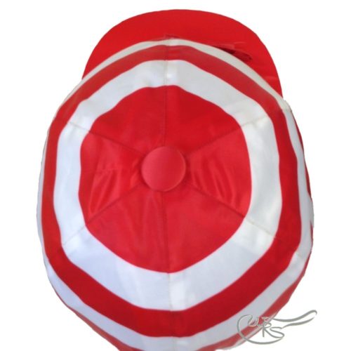 WRS Satin Light Hatcover with ties for Racing, Red, White Hoops